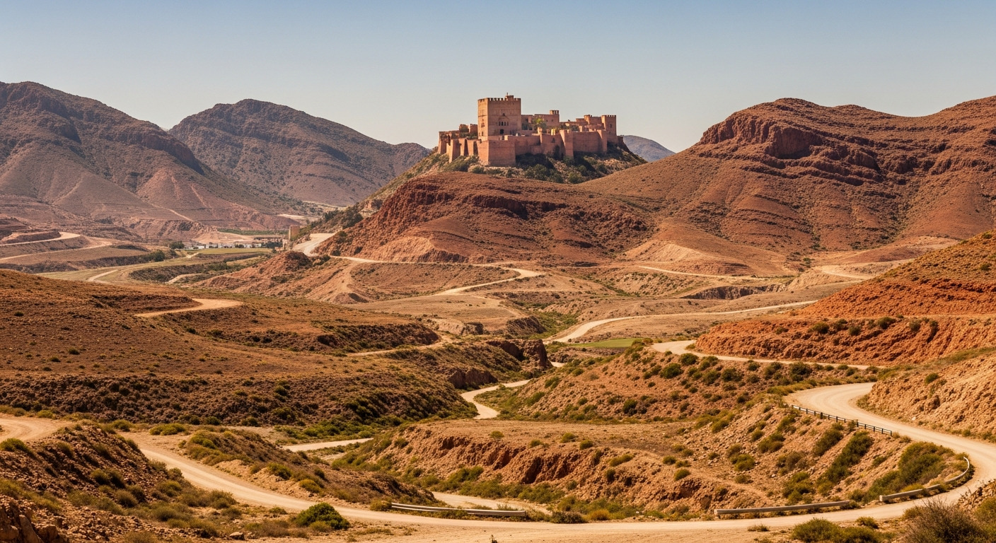 Almeria Desert Fortress Dramatic Landscape