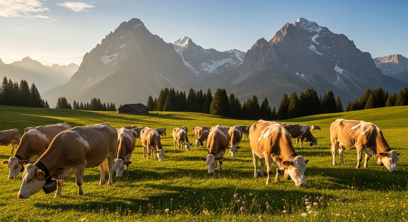 Alpine Cows Meadow