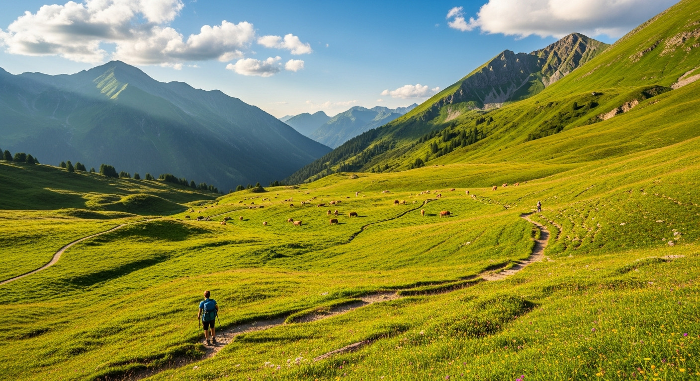 Alpine Meadow Summer Hiking