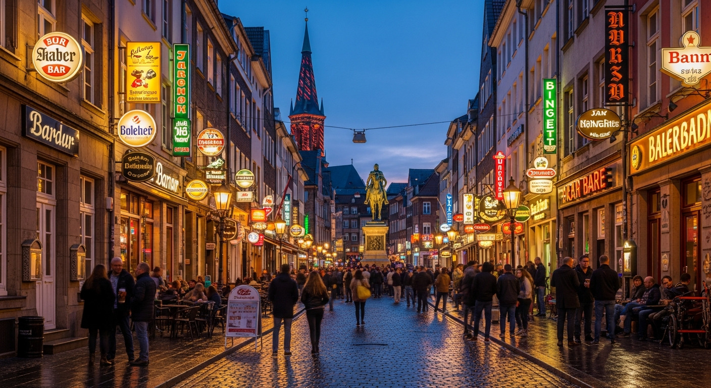 Altstadt Cobblestone Bars Historic