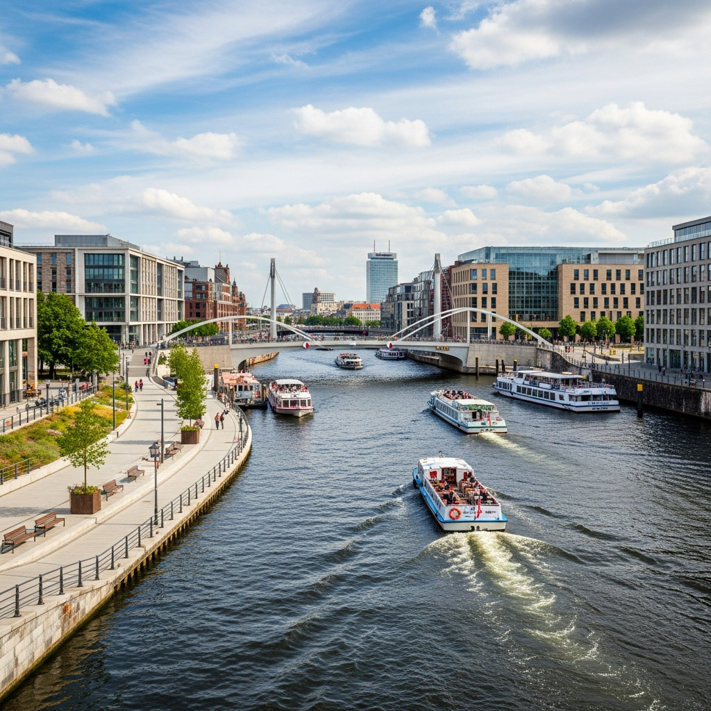 Berlin Spree Fluss Brücken