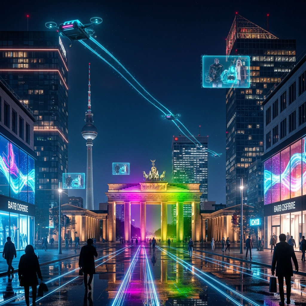 Berlin Zentrum Nacht-Lichter