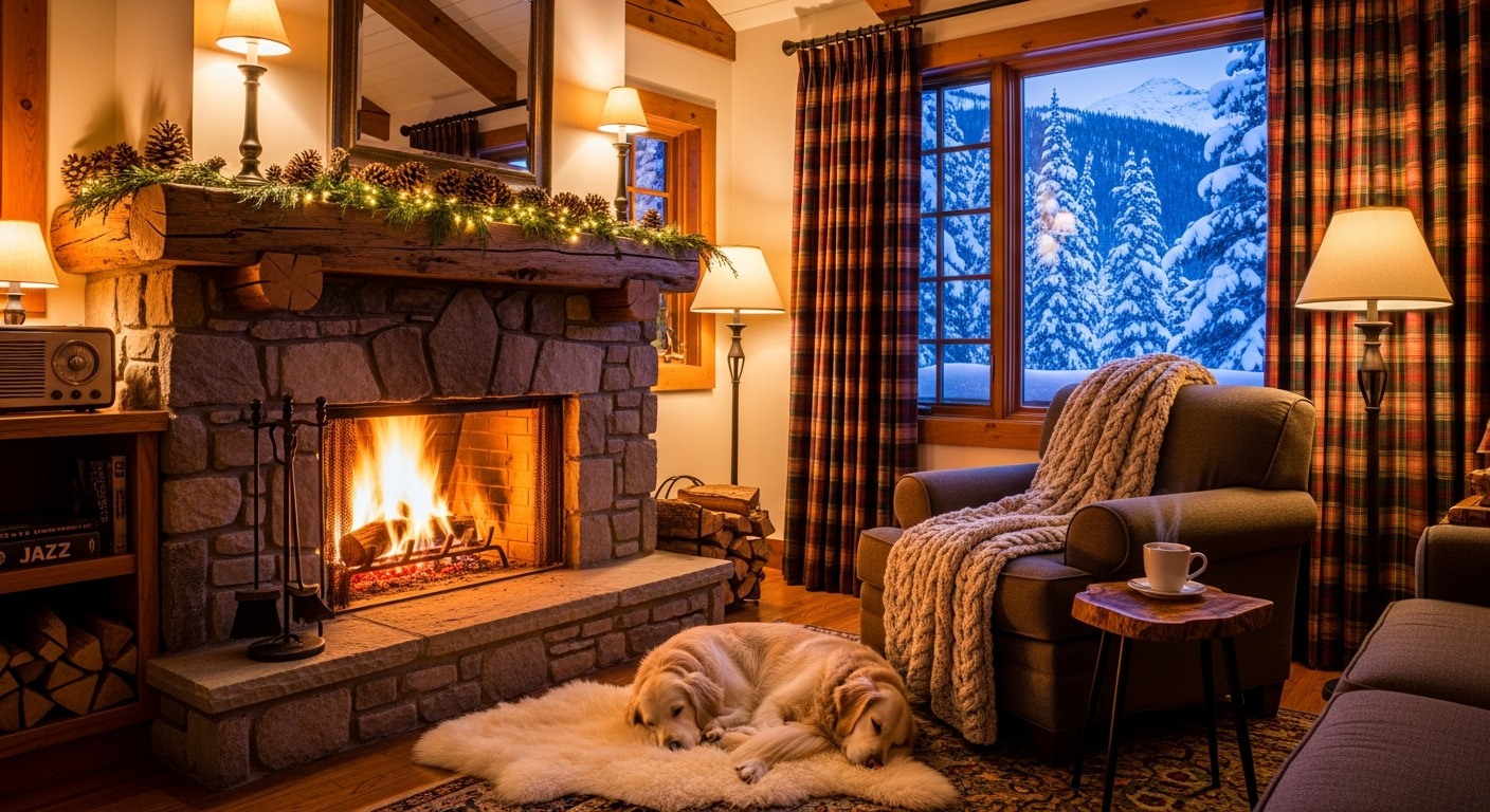 Cosy Lodge Fireplace