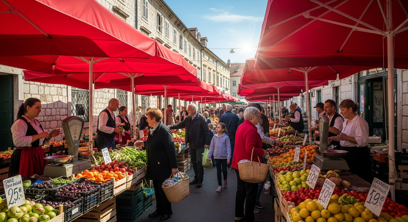 Dolac Market Fruit Vendors
