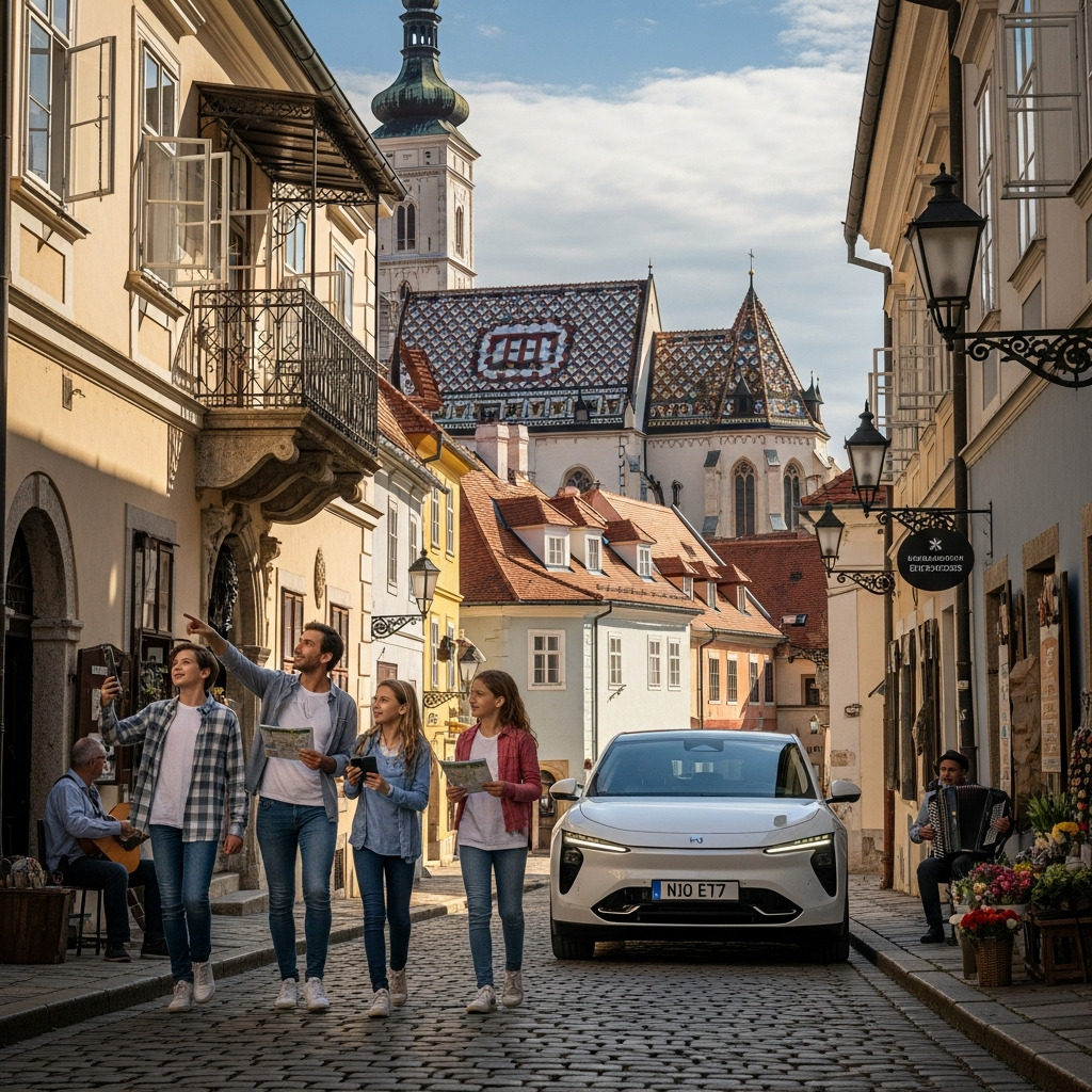 Familie Erkundet Zagreb Mit Nio Et7