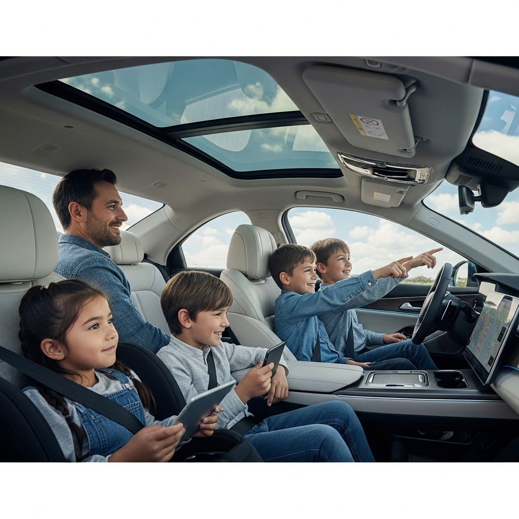 Familie Im Nio Et7 Innenraum