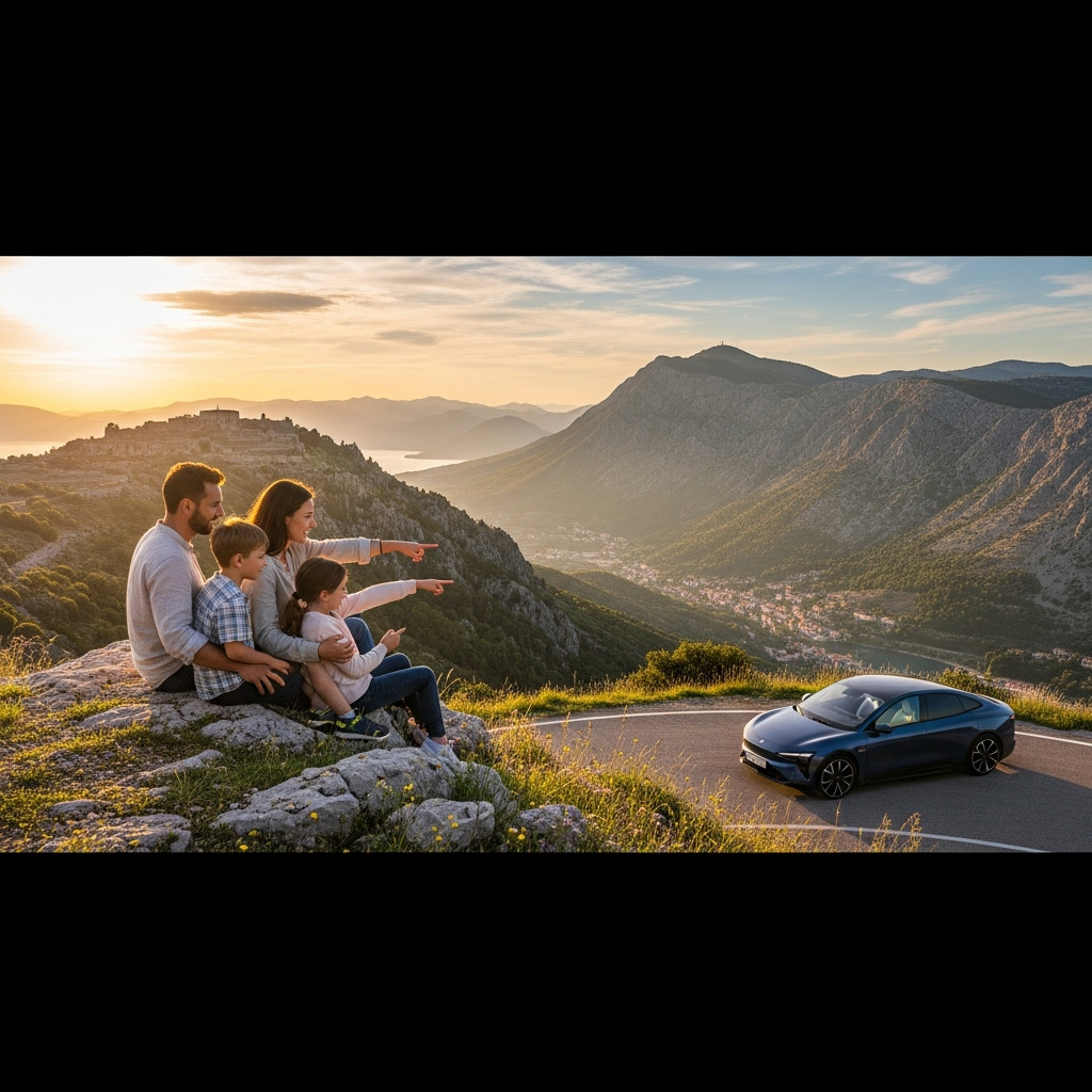 Familie Mit Nio Et7 Aussicht
