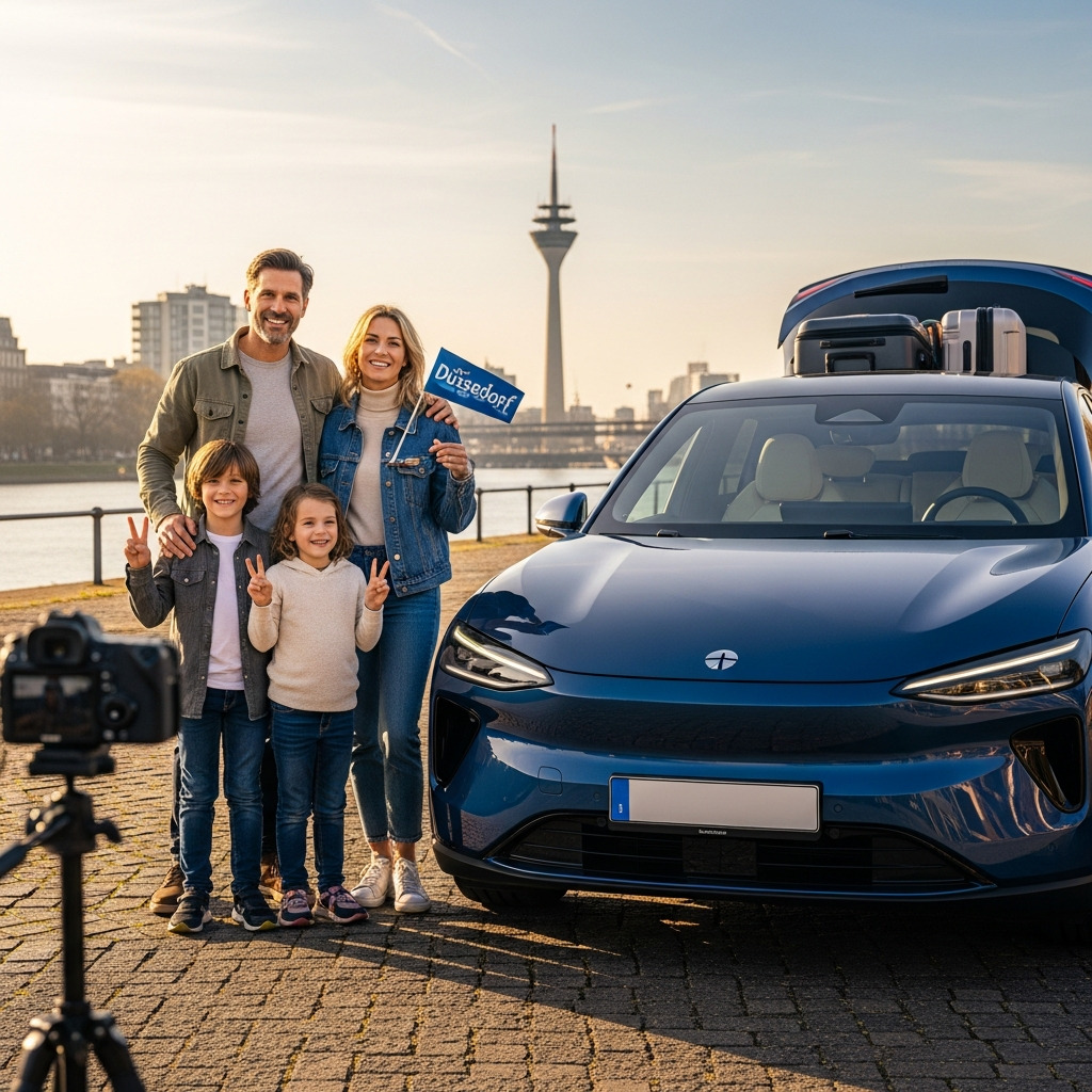 Familie Vor Nio Et7 Heimkehr