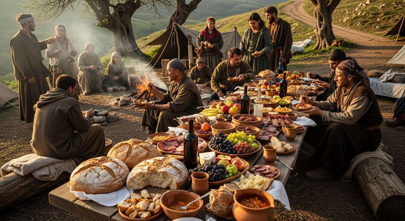 Feast Traditional Meals Sharing