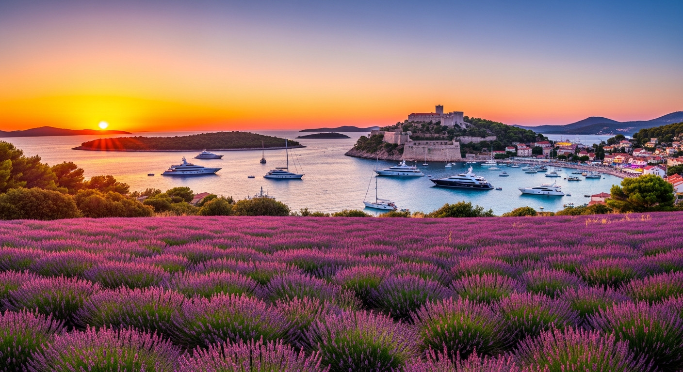 Hvar Island Lavender Sunset Luxury