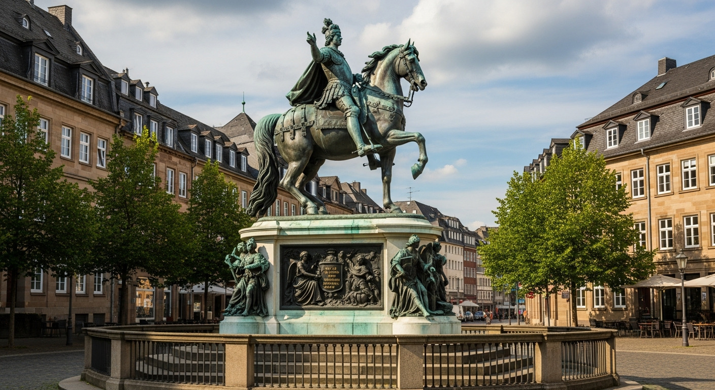 Jan-Wellem Monument Equestrian Statue