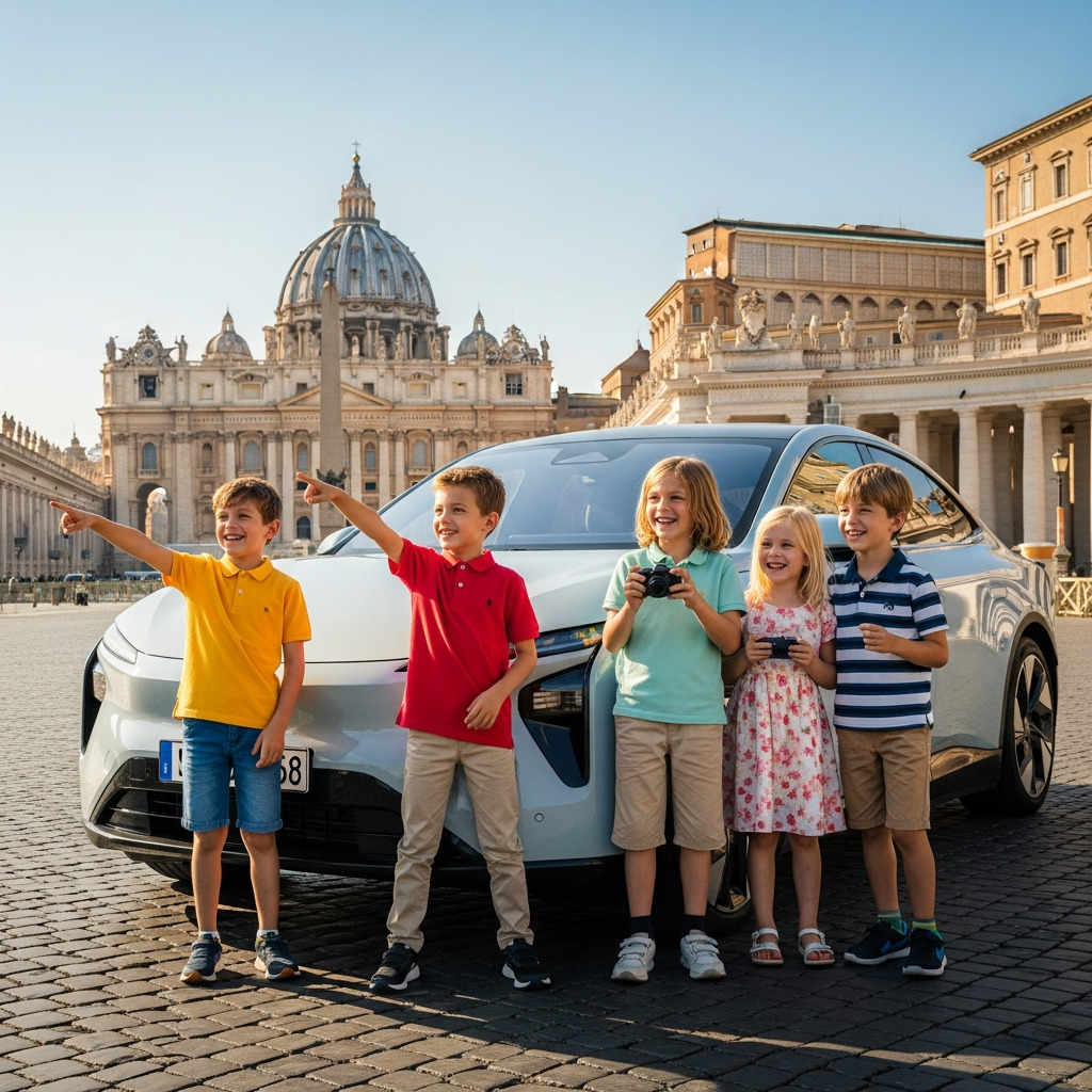 Kinder Vor Dem Petersdom Mit Nio Et7