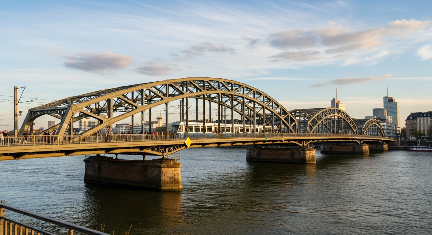 Kniebrücke Bridge Iron Spans