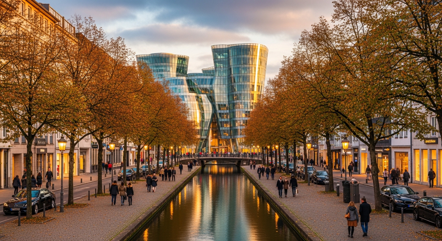 Königsallee Luxury Boulevard Canal