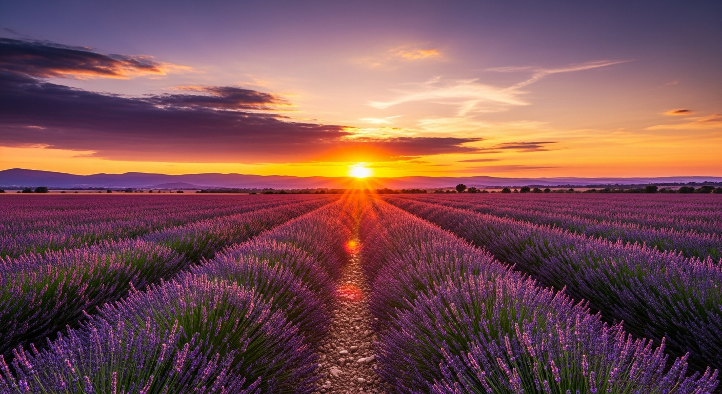 Lavender Sunset Romantic