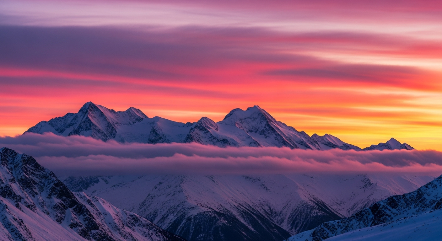Mountain Sunset Alpine