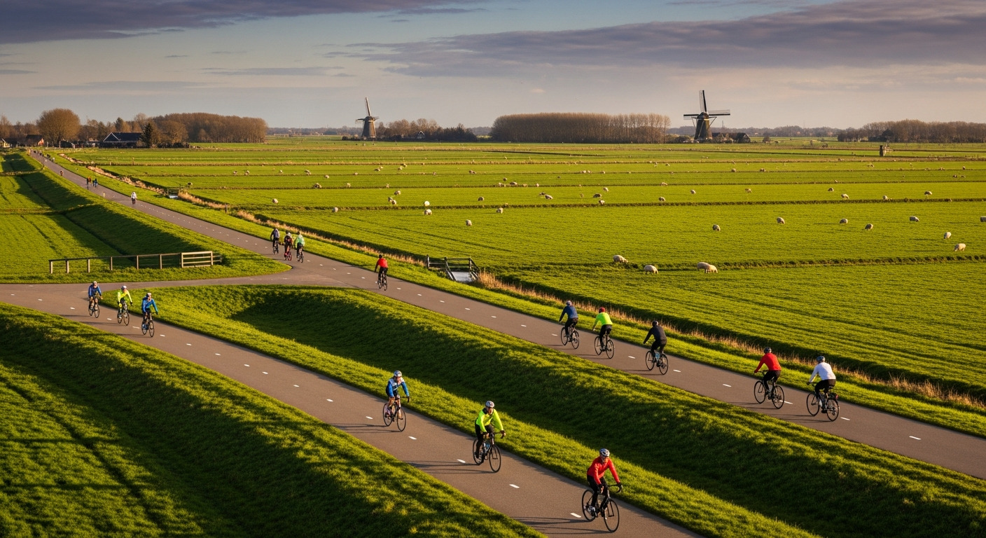 Netherlands Cycling Landscape