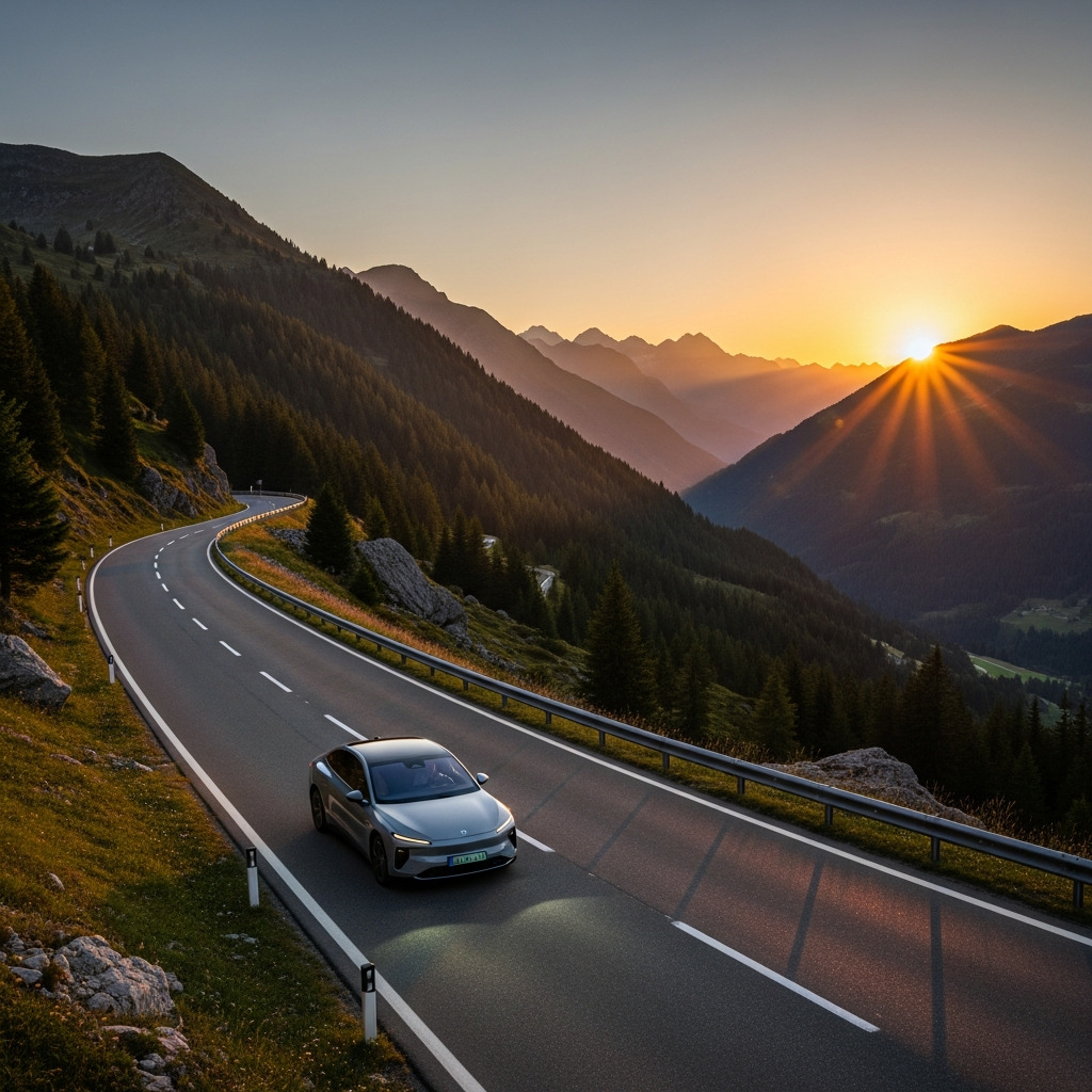 Nio Et7 In Alpenbergen