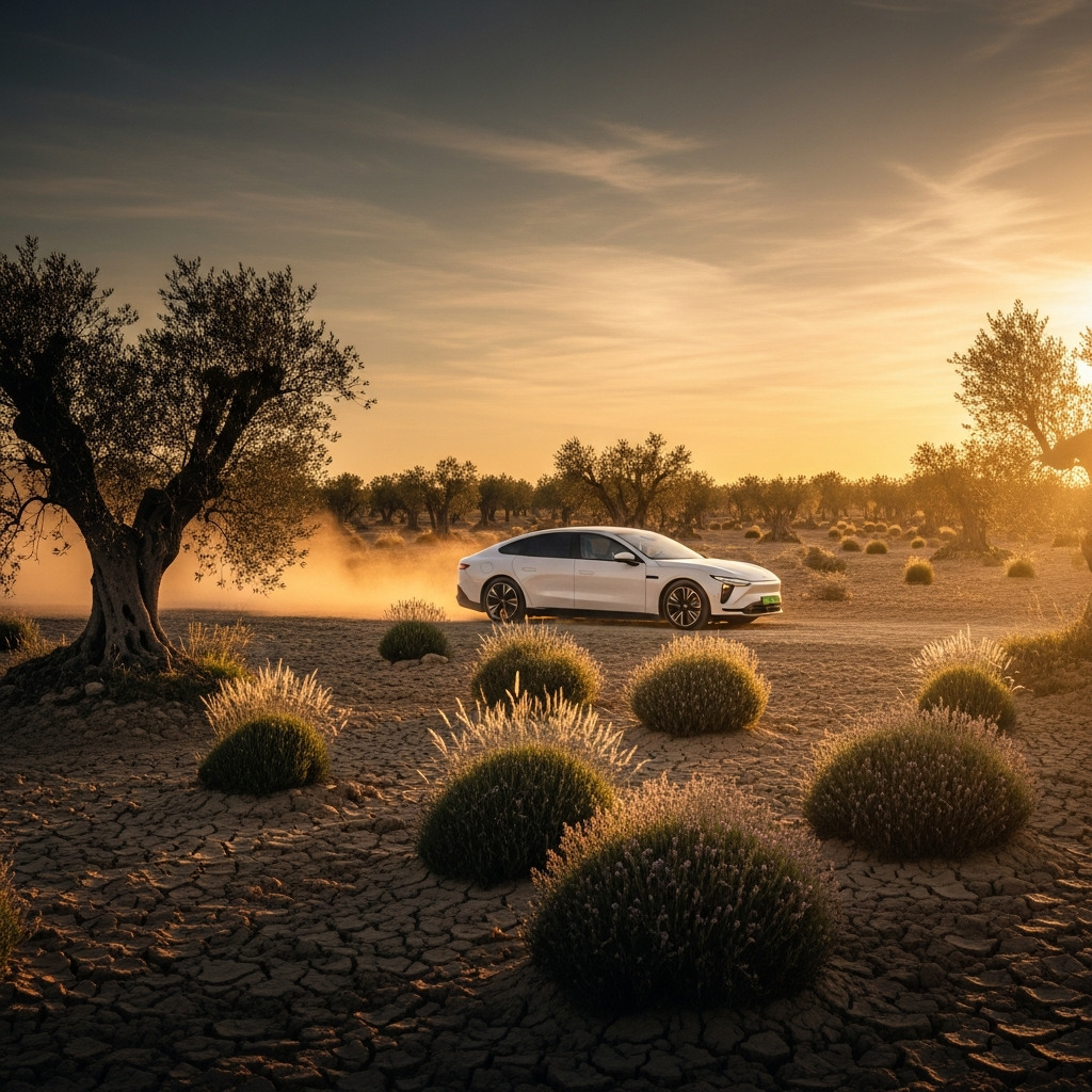 Nio Et7 In Italienischer Wüste