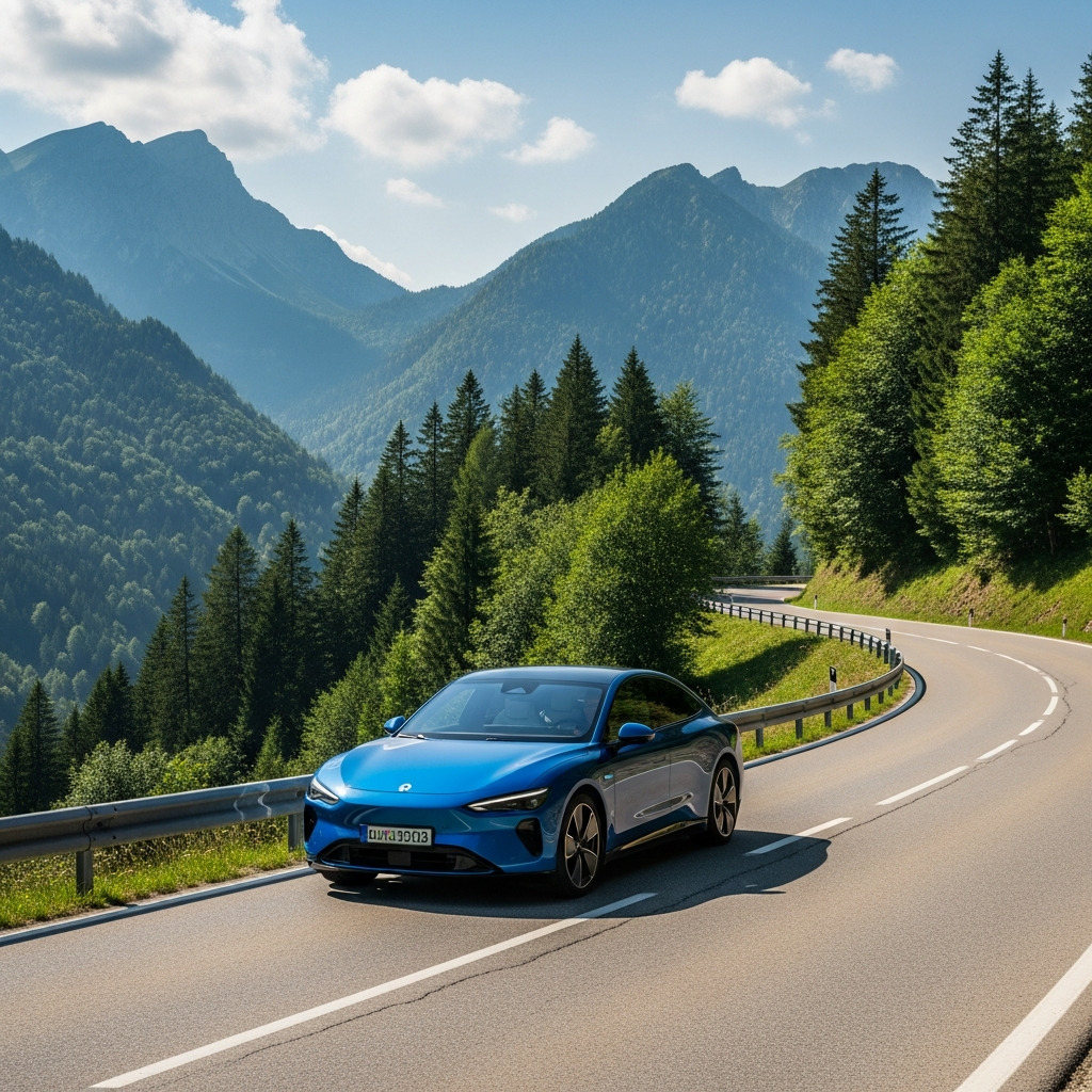 Nio Et7 In Slowenischen Bergen