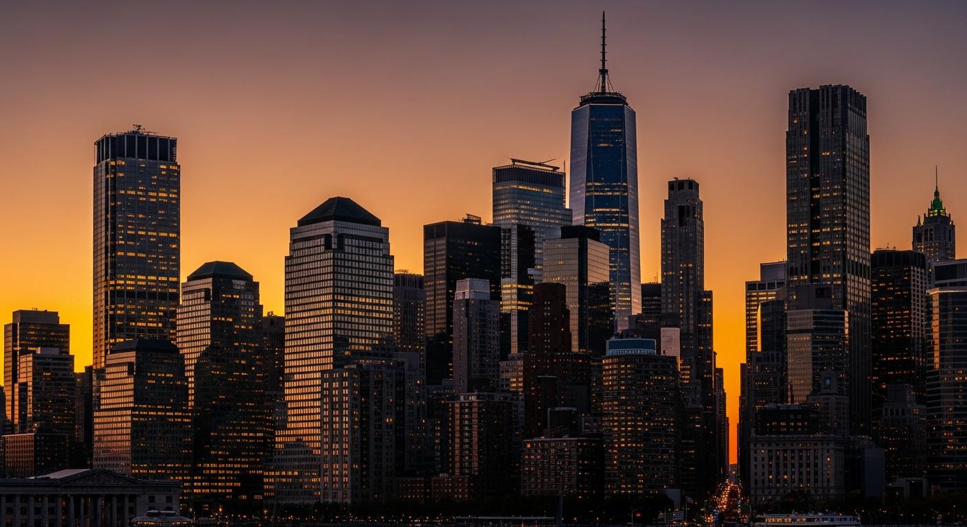 Nyc Wall Street Sunset