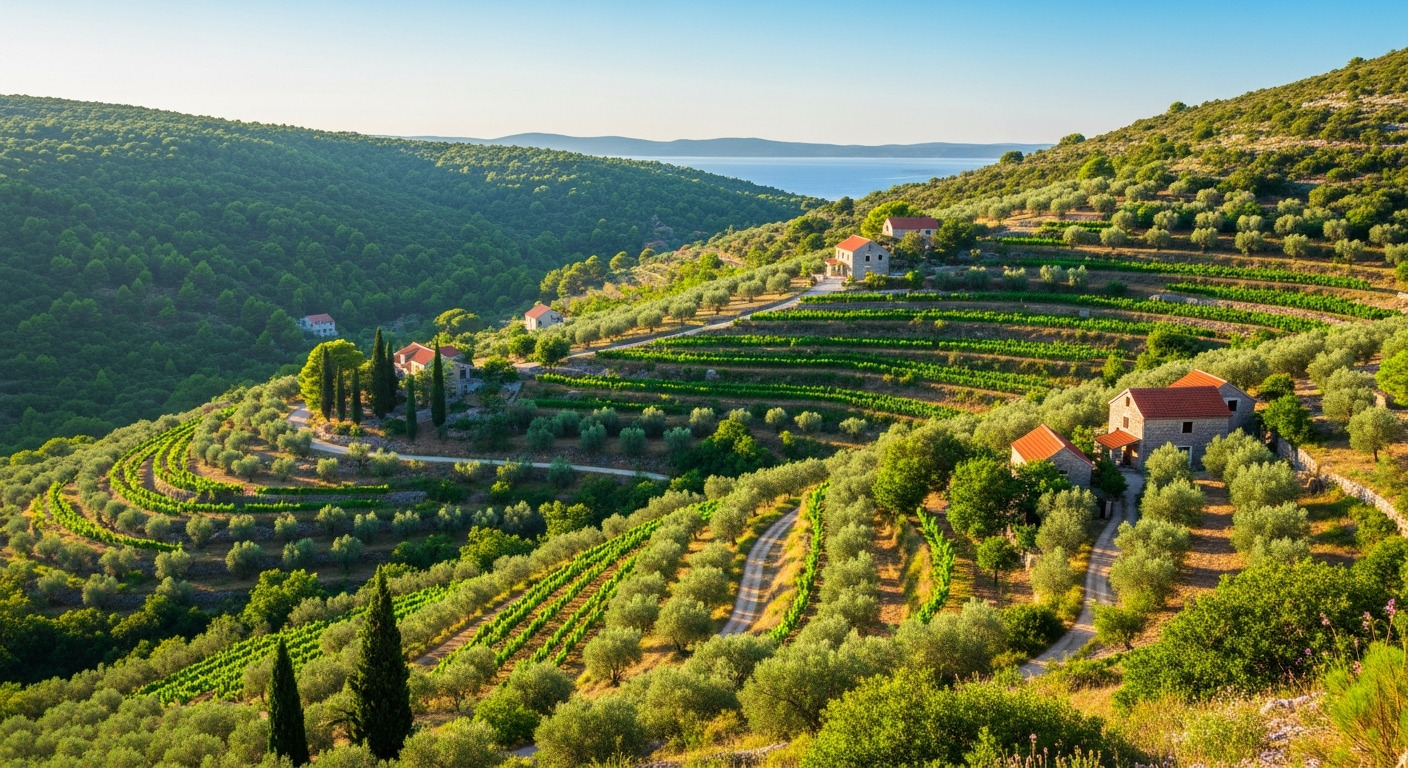Olive Groves Terraced Vineyards