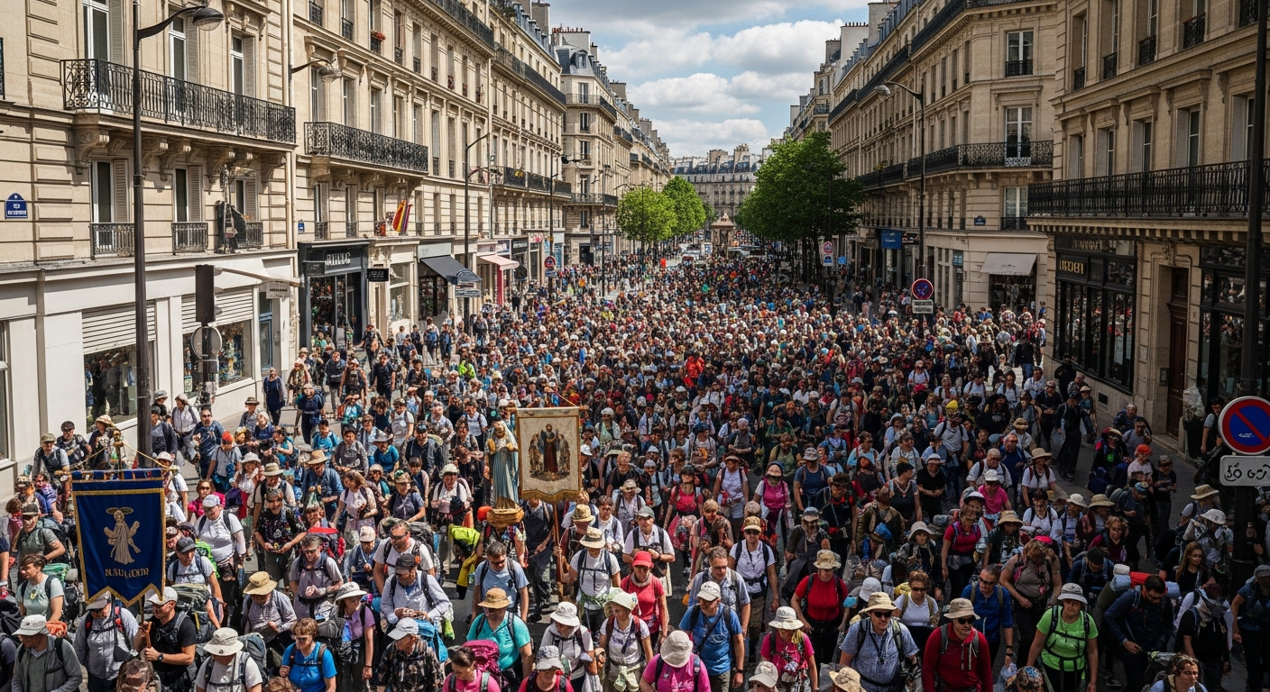 Paris Streets Pilgrimage March