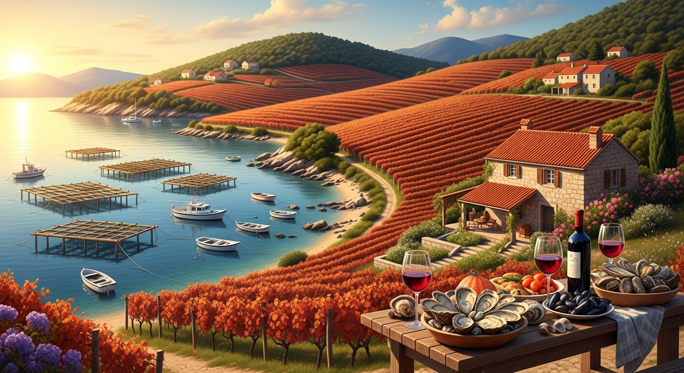 Peljesac Wine Vineyards Oysters