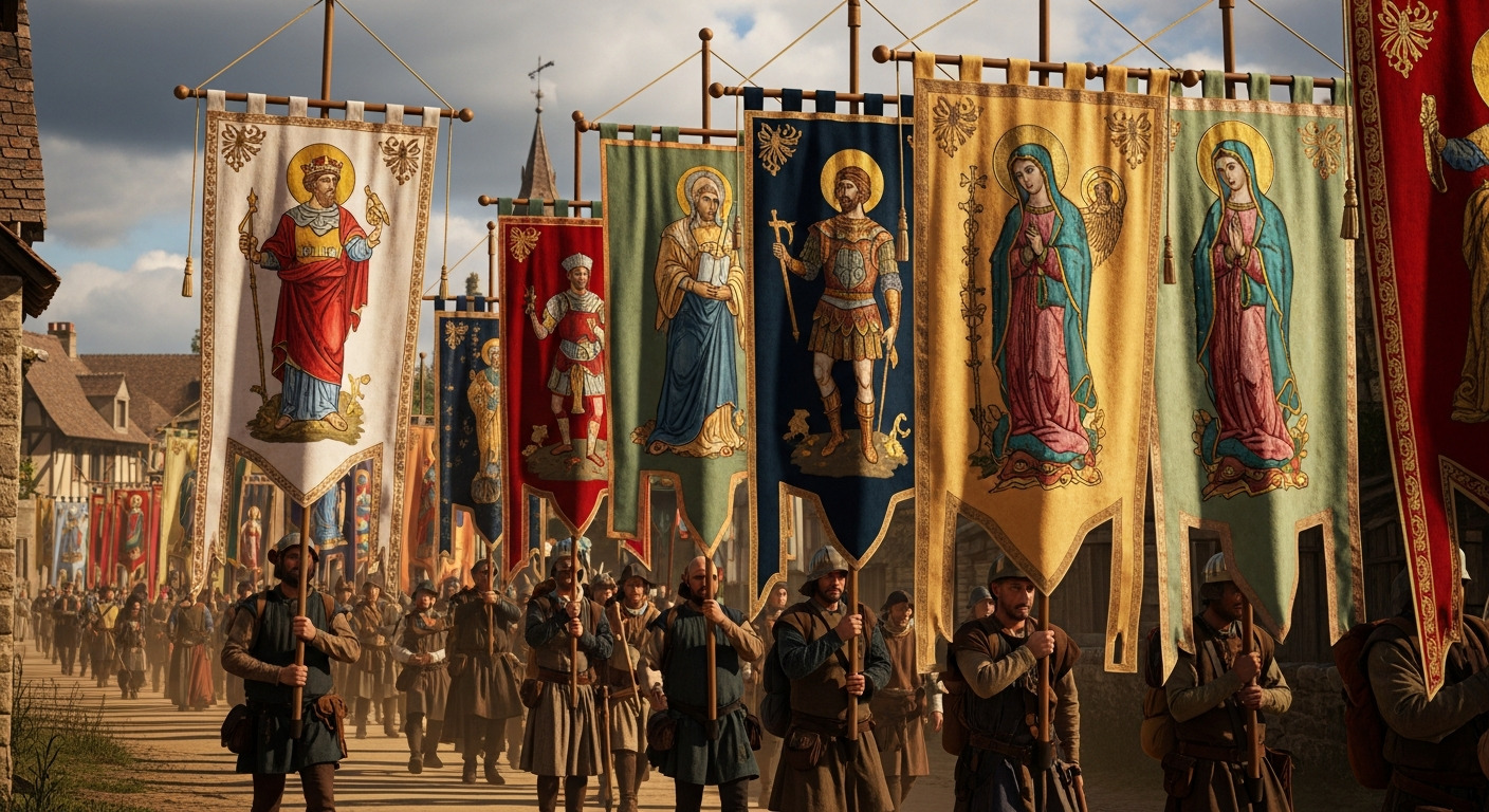 Pilgrimage Banners Procession Flags