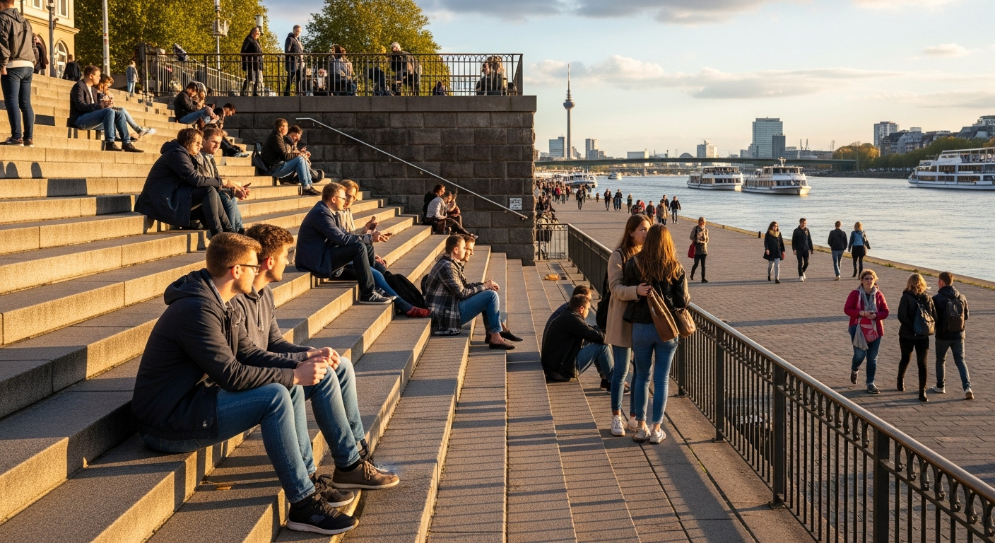 Rheintreppen River Stairs Waterfront