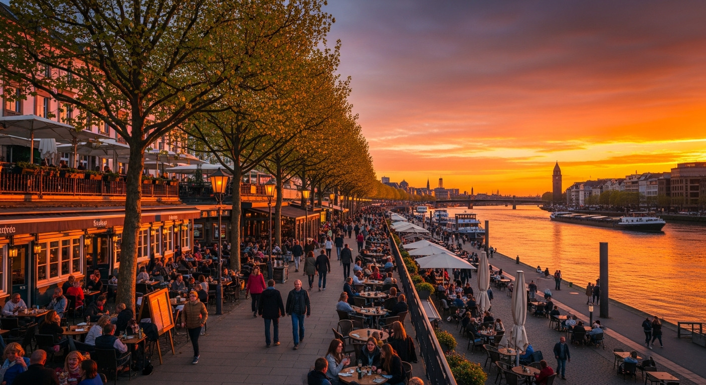 Rheinuferpromenade Riverside Walkway