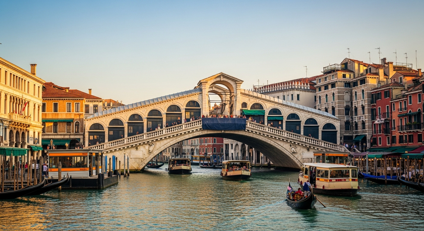Rialto Bridge Venice Arches