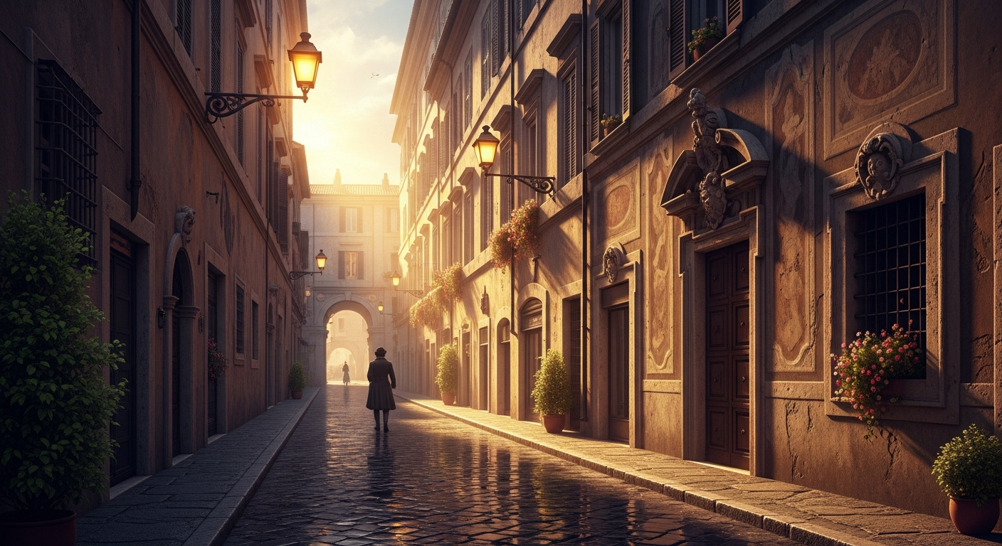 Rome Cobblestone Streets