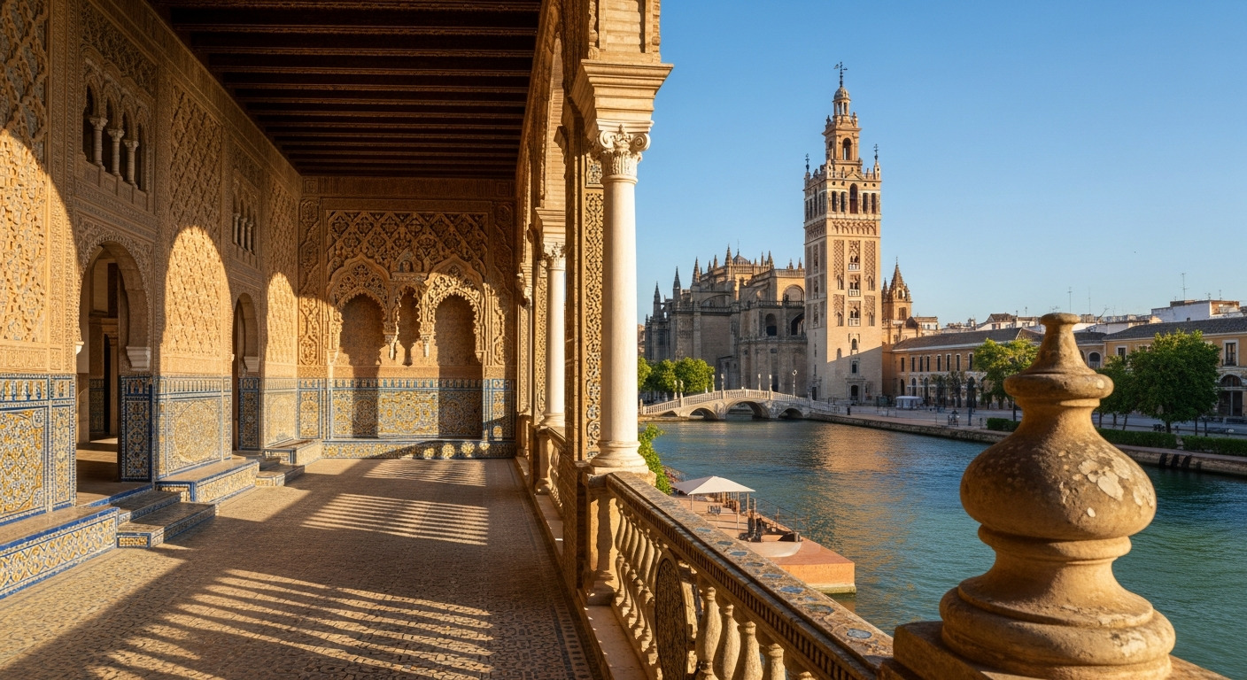 Seville Alcazar Moorish Garden Tiles