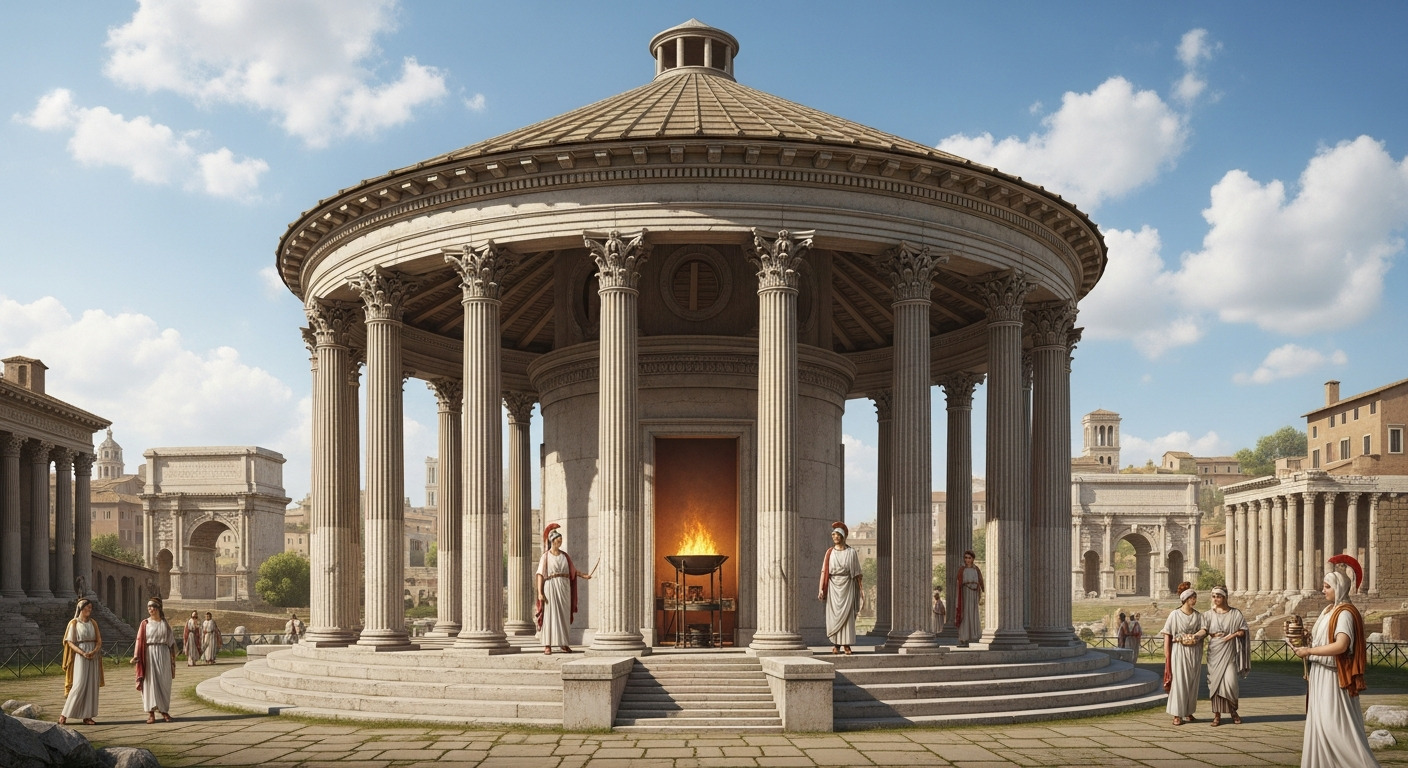 Temple Vesta Forum Marble