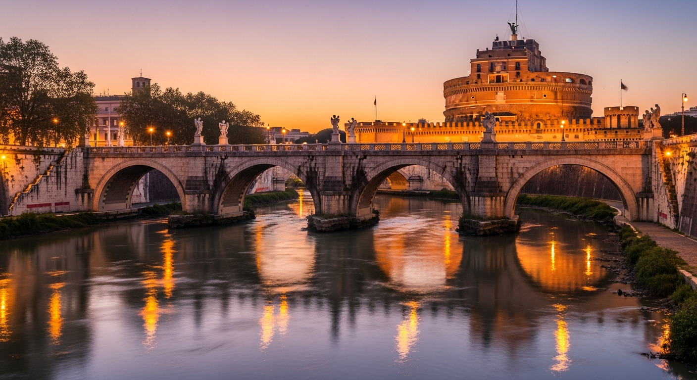 Tiber River Ponte Sant'Angelo
