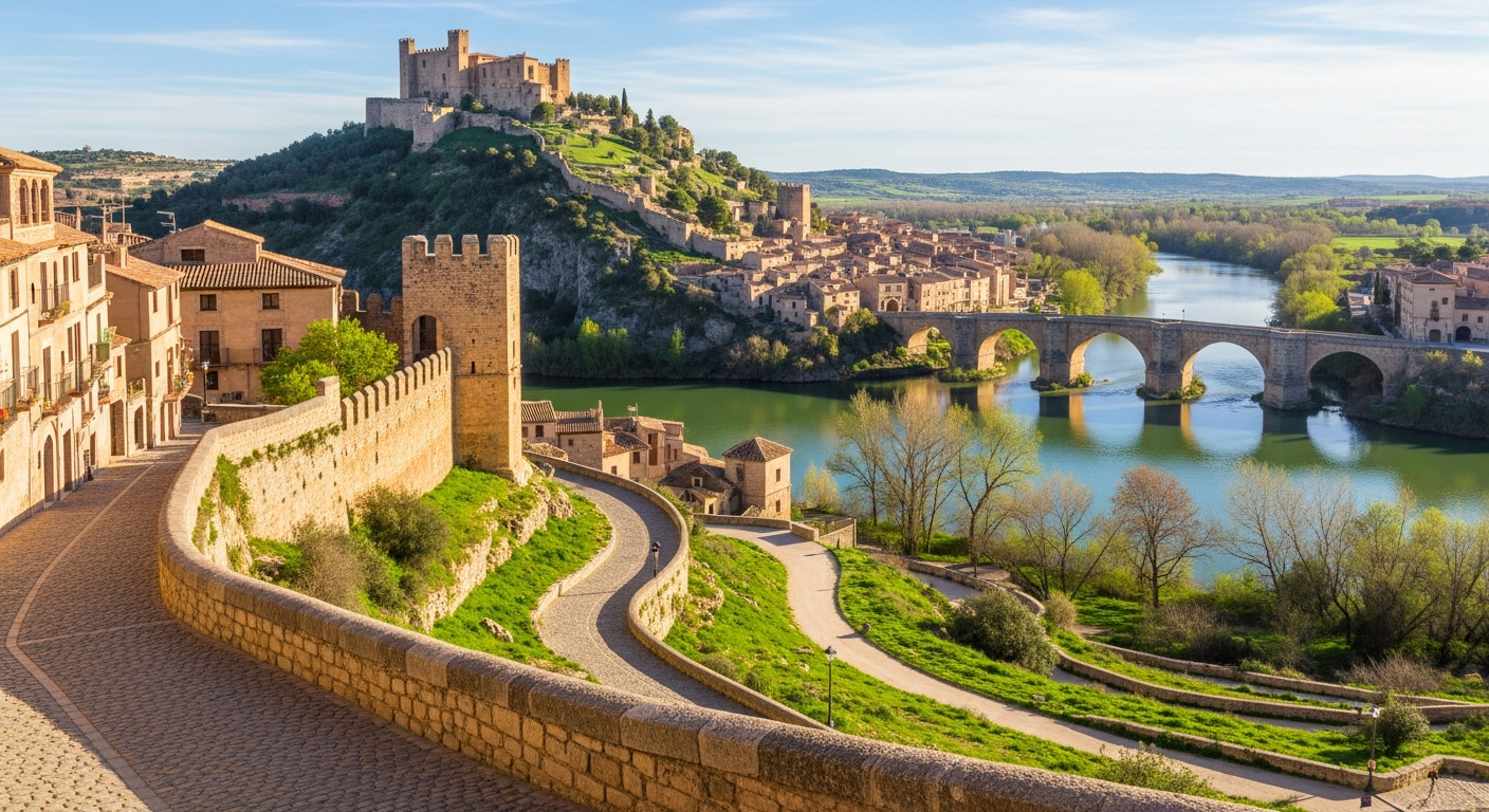 Tortosa Castle Ebro Spring Valley