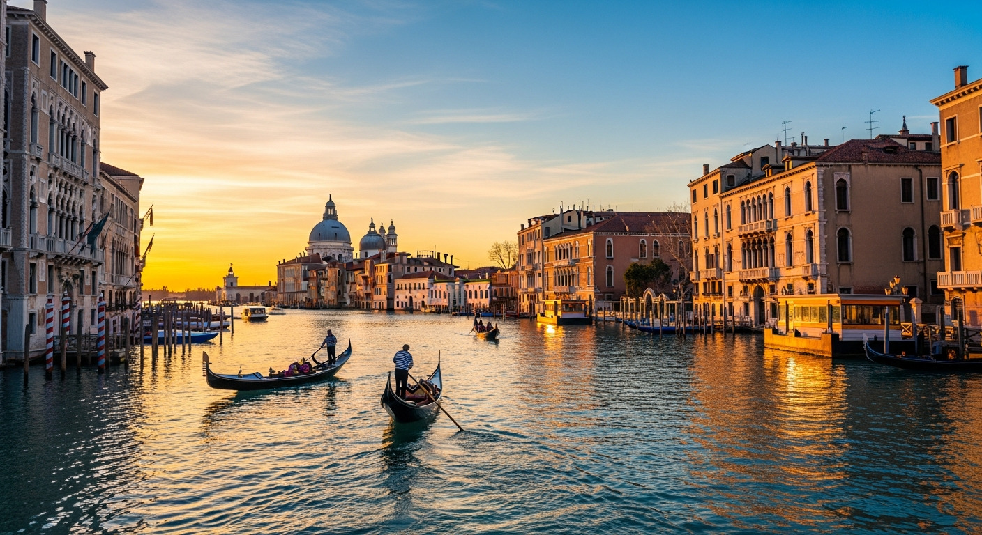 Venice Grand Canal Gondolas