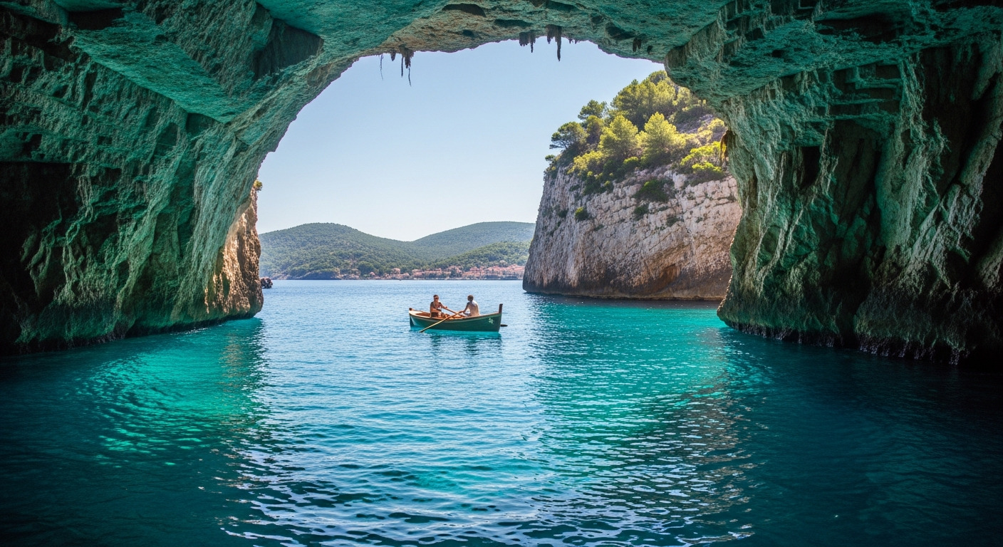 Vis Blue Cave Remote Island